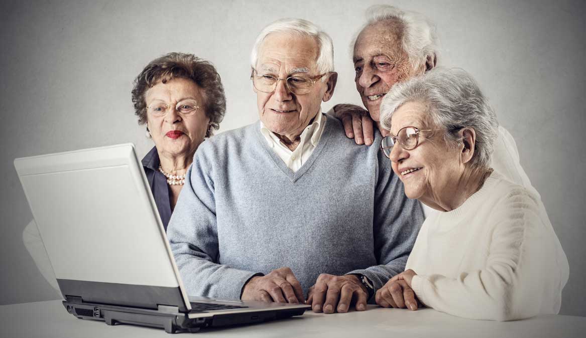 Frequently Asked Questions 247 nursing & medical services, private and homecare services, happy group of seniors making enquiries on 247 nursing 7 medical services website